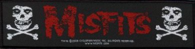 kleiner Aufnäher Misfits Skull Stripe 
