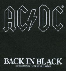 kleiner Aufnäher AC/DC Back in Black 