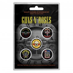 Button Set Guns'n Roses Classic Logos 