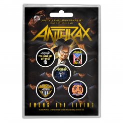 Button Set Anthrax Classic Logos 