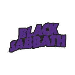 kleiner Aufnäher Black Sabbath Cut Out Logo 