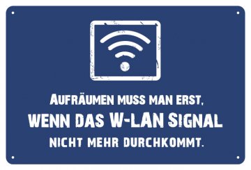 Blechschild W-Lan Signal 