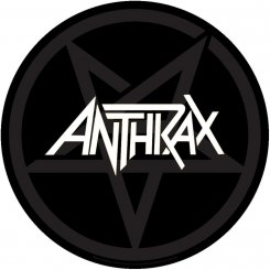 Rückenaufnäher Anthrax Pentagram ( rund ) 