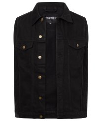 Jeansweste schwarz Größen von S bis 3XL 
