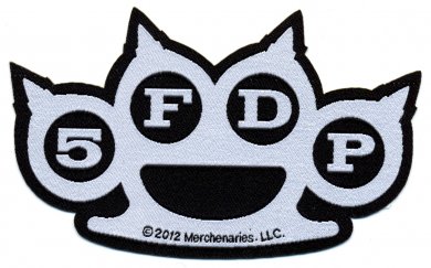 Kleiner Aufnäher Five Finger Death Punch Knuckles Cutout 