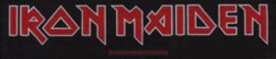 kleiner Aufnäher Iron Maiden Logo Stripe 
