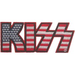 kleiner Aufnäher Kiss American Flag 
