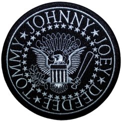 kleiner Aufnäher Ramones Seal rund 