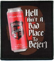 kleiner Aufnäher Tankard Hell ain't a bad Place to Be(er) 