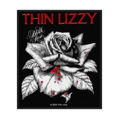 kleiner Aufnäher Thin Lizzy Black Rose 