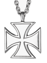 Kette Iron Cross ( silberfarben ) 