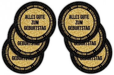 Untersetzer Alles Gute zum Geburtstag ( 6er Set ) 