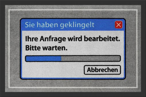 Fußmatte Ihre Anfrage wird bearbeitet ( blau ) 
