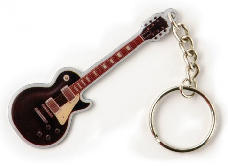 Schlüsselanhänger Gitarre LP schwarz 