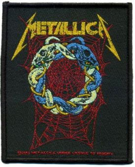kleiner Aufnäher Metallica Tangled Web 