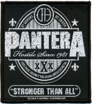 kleiner Aufnäher Pantera Stonger than all 