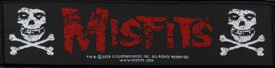 kleiner Aufnäher Misfits Skull Stripe 