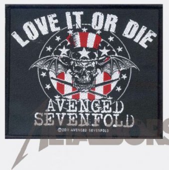 kleiner Aufnäher Avenged Sevenfold Love it or Die 