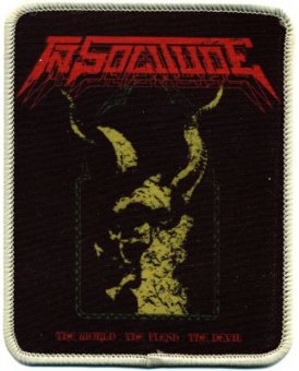 kleiner Aufnäher In Solitude The World : The Flesh : The Devil 