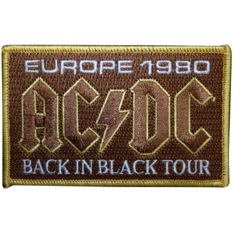 kleiner Aufnäher AC/DC Back in Black Tour 