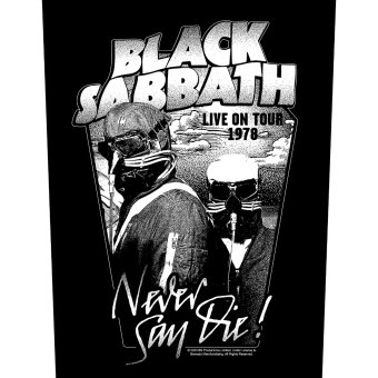 Rückenaufnäher Black Sabbath Never say Die 