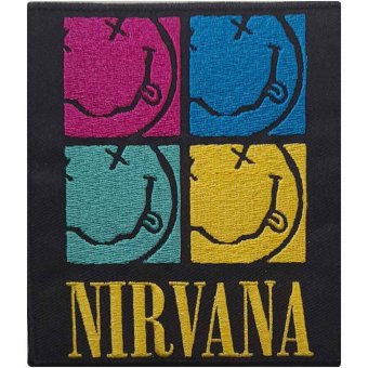 kleiner Aufnäher Nirvana Square Face 
