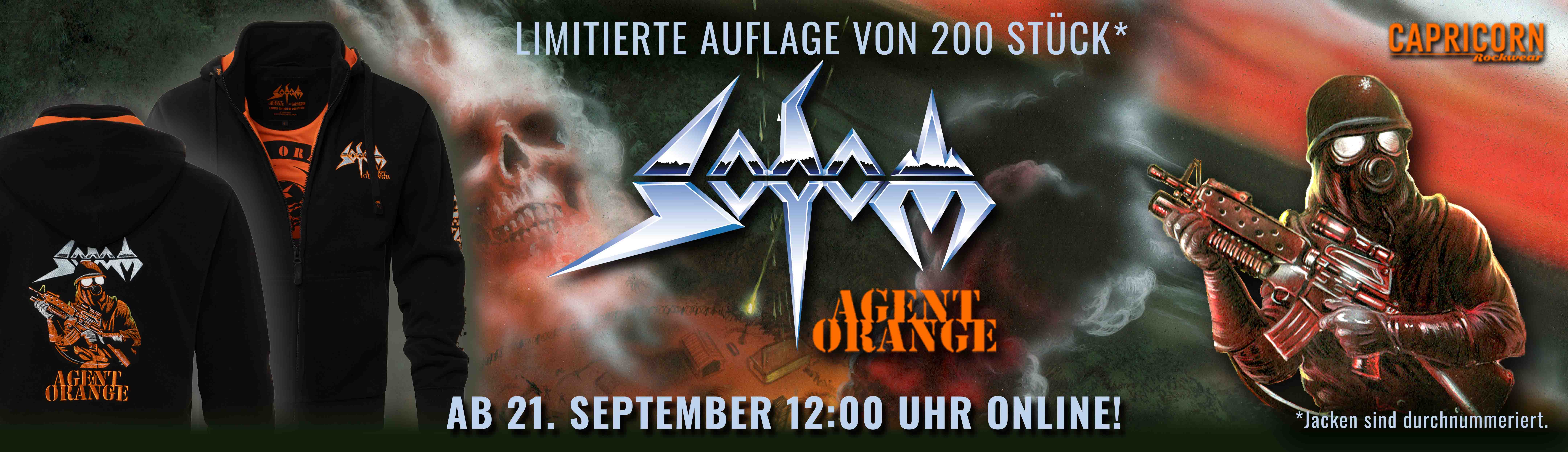 Sodom Agen Orange Jacke Banner